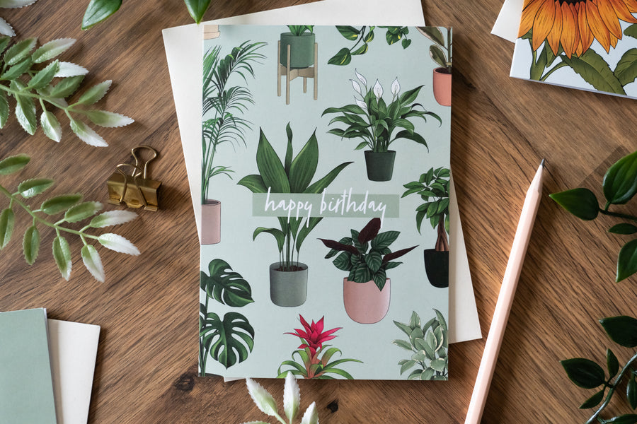 Happy Birthday Houseplants Card