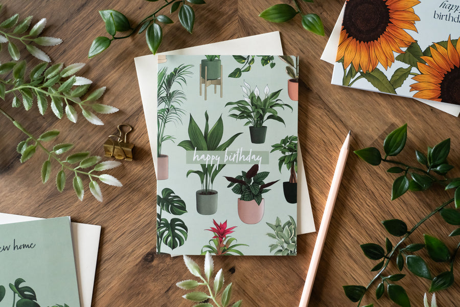 Happy Birthday Houseplants Card