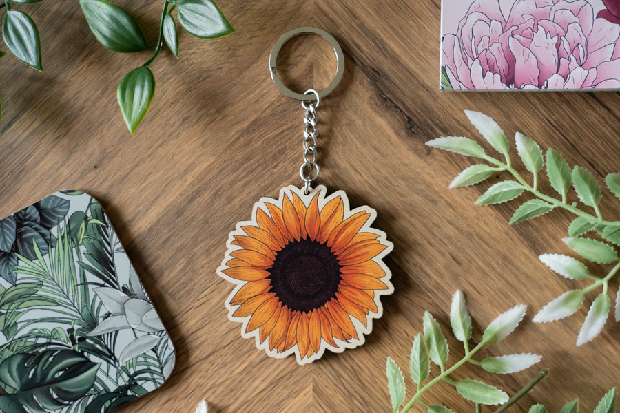 Sunflower Keychain