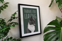 Thanks for Leaving Cat Art Print