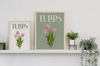 Tulips Illustrated Floral Art Print