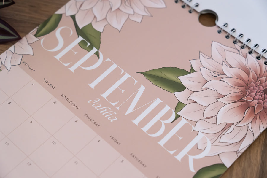 Floral Illustrated A4 2026 Calendar
