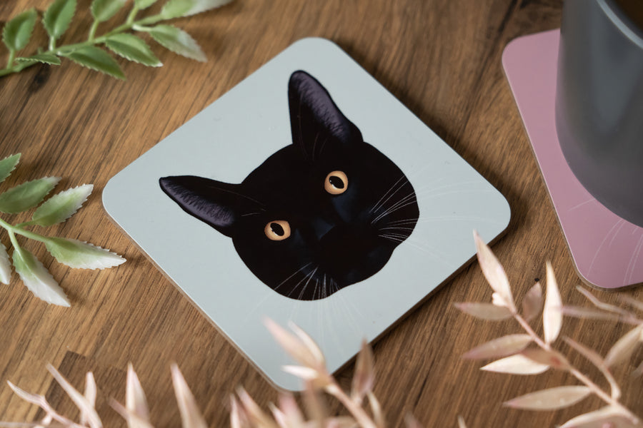 Black Cat Coaster