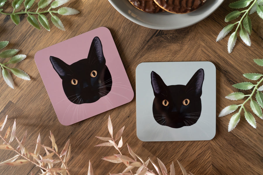 Black Cat Coaster