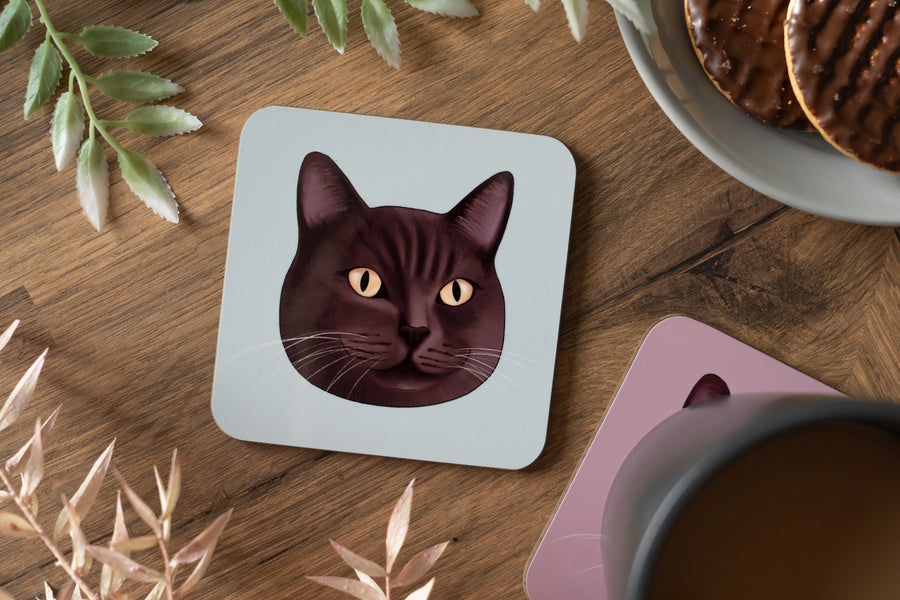 Brown Cat Coaster