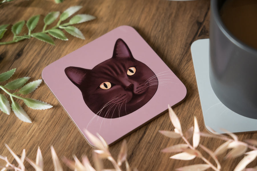 Brown Cat Coaster