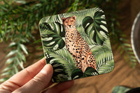 Big Cats and Leaves Coaster Set