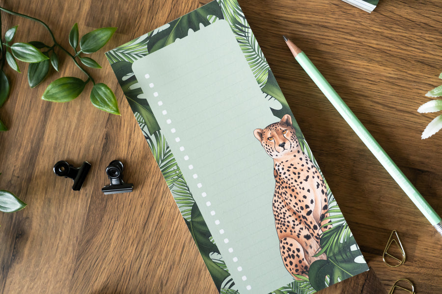 Cheetah To Do List Pad