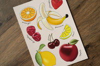 Types of Fruit Print