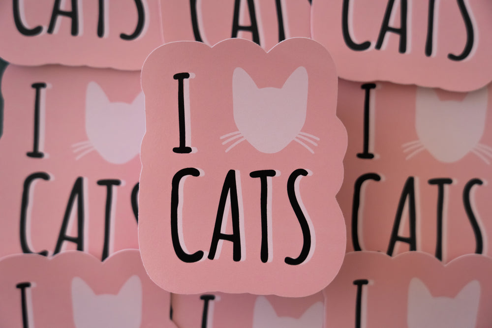 I Heart Cats Sticker