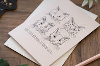Meow-gical Birthday Sketchy Cat Card