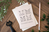 Meow-gical Birthday Sketchy Cat Card