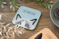 Blue Cat Obsessed Ragdoll Cat Coaster