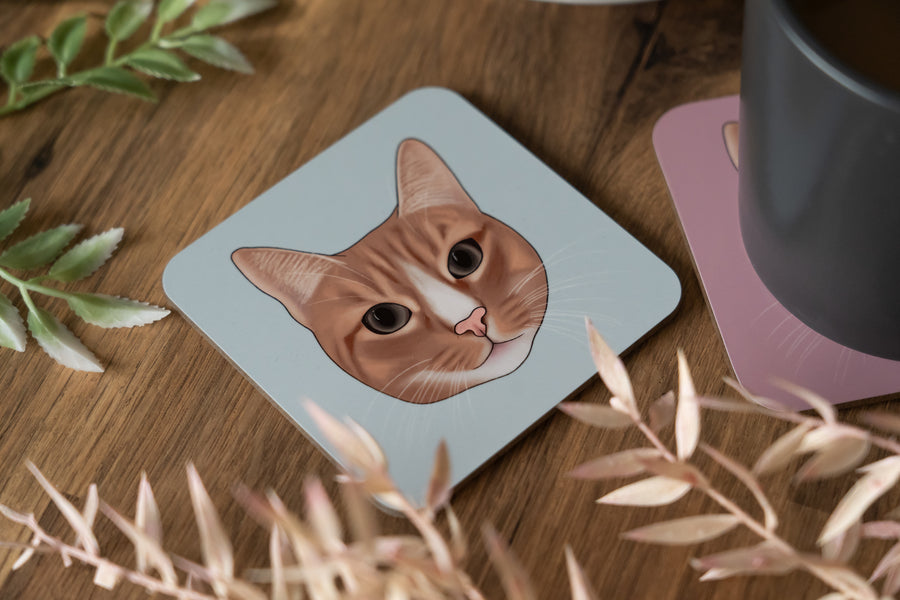 Orange Cat Coaster