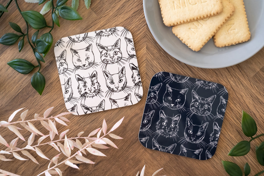 Sketchy Cat Coaster