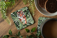 Tiger and Leaves Coaster