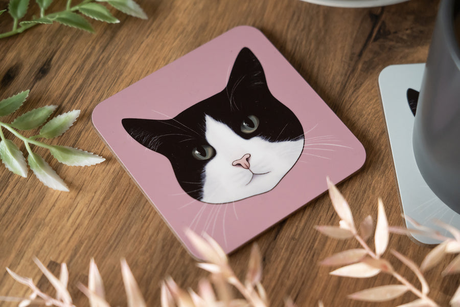 Black & White Cat Coaster