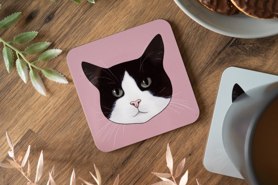 Black & White Cat Coaster