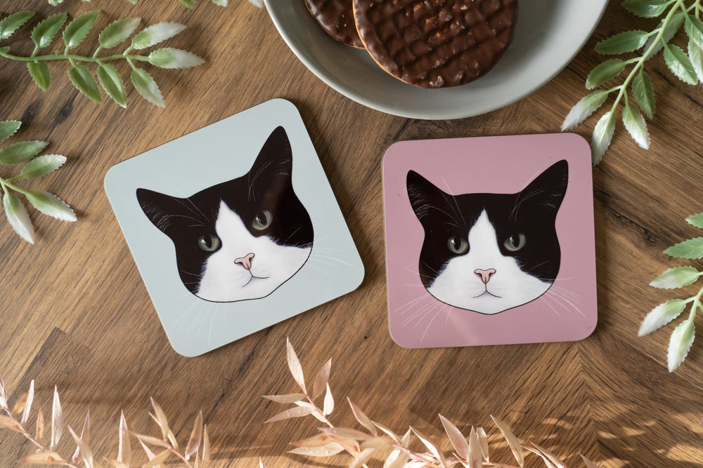 Black & White Cat Coaster