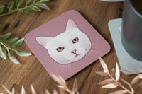 White Cat Coaster