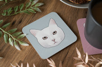 White Cat Coaster