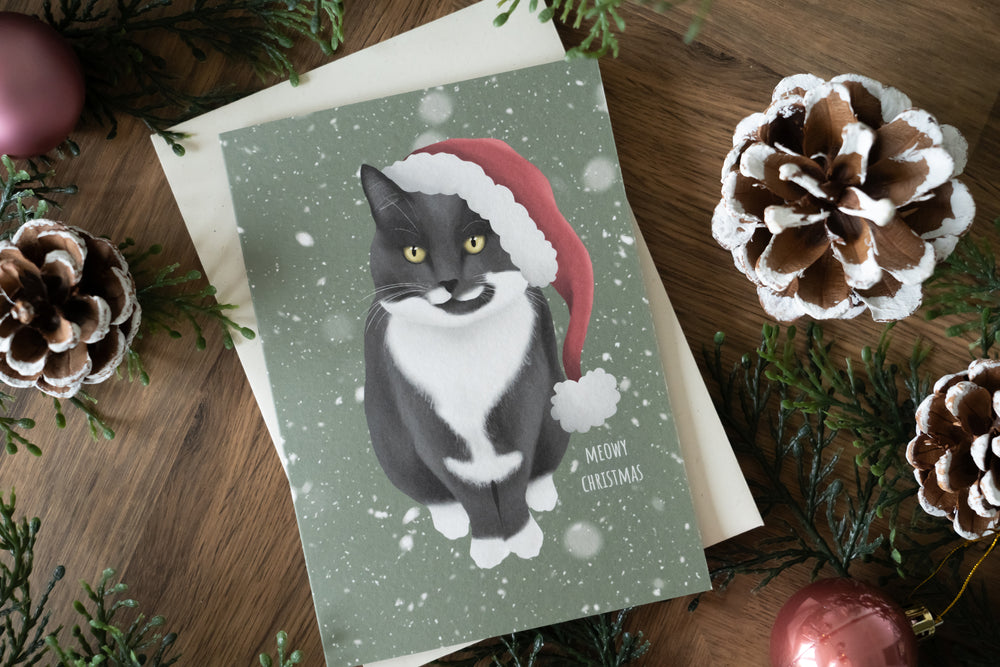 Meowy Christmas Cat Card