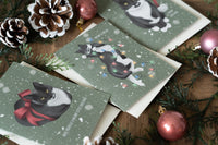 Christmas Cat Cards Set of 6