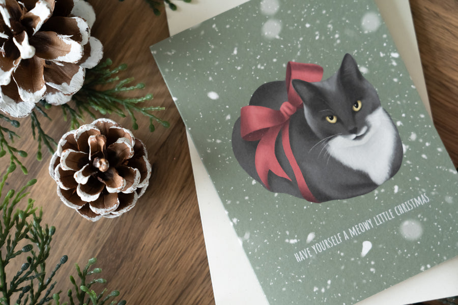 Christmas Cat Cards Set of 6