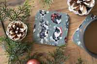 Christmas Cats Green Coaster