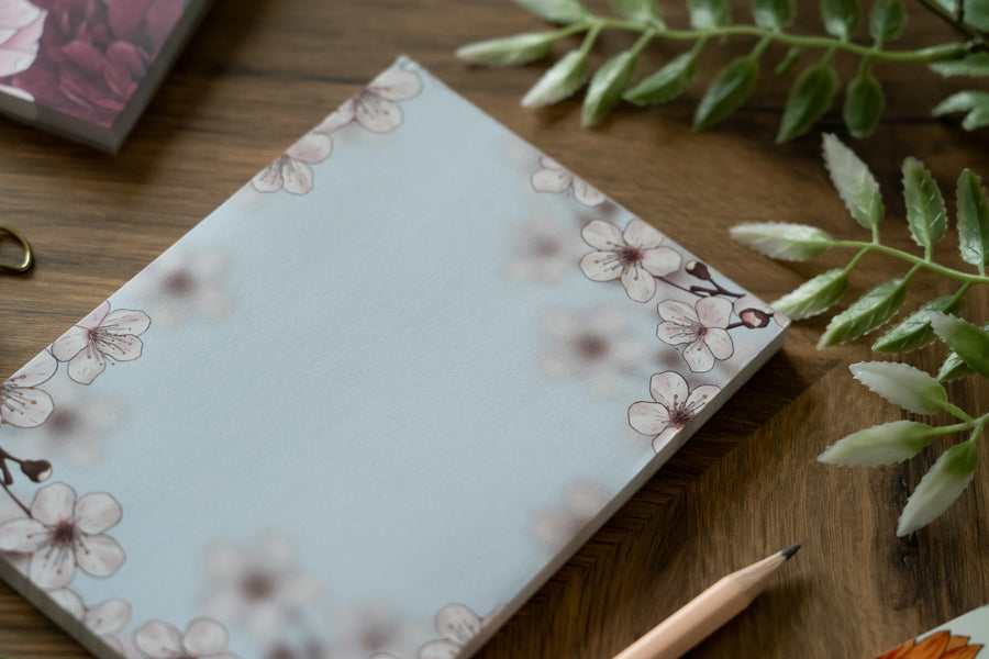 Cherry Blossom A6 Notepad