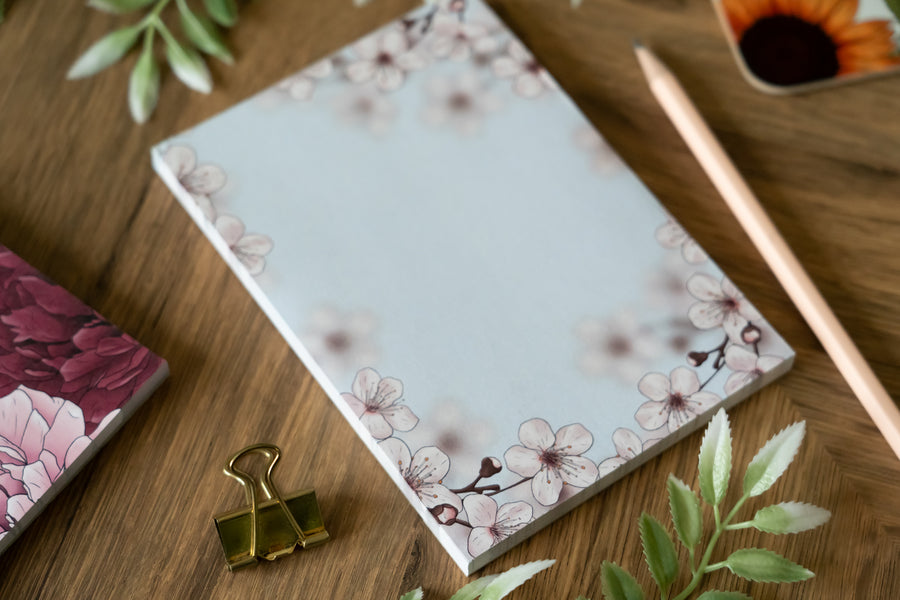 Cherry Blossom A6 Notepad