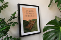 Stay in Bed Cat Art Print