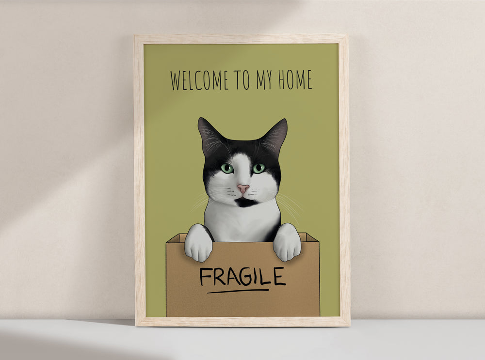 Welcome Cat Art Print