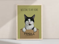 Welcome Cat Art Print