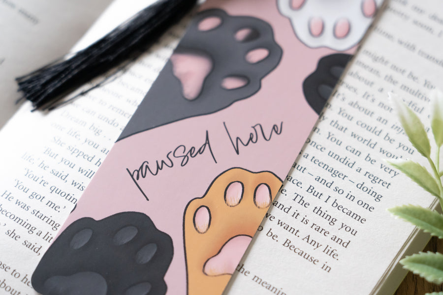 Pawsed Here Bookmark