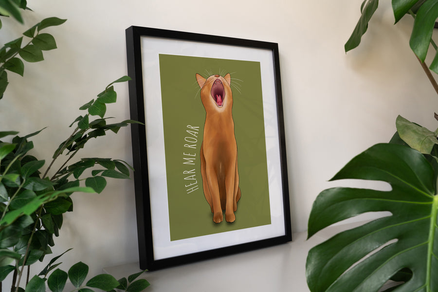 Roar Cat Art Print