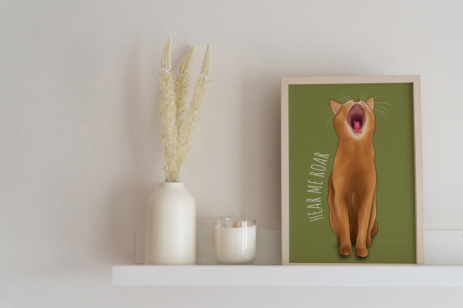 Roar Cat Art Print