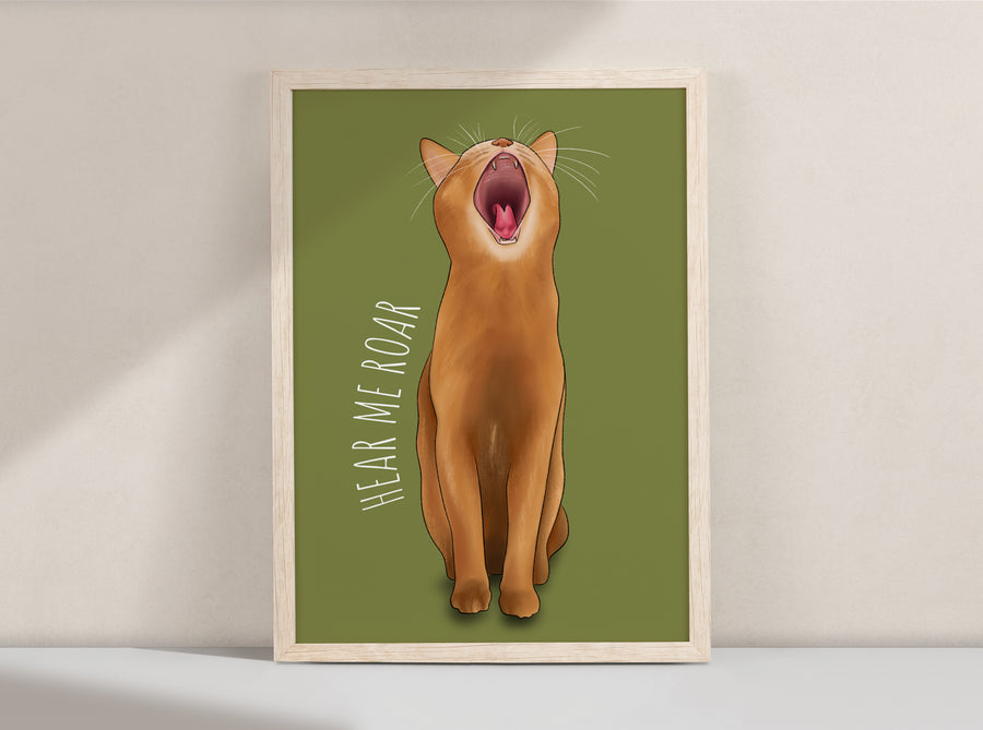 Roar Cat Art Print
