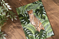 Cheetah and Leaves Art Print