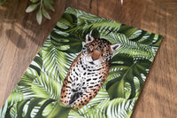 Jaguar and Leaves Art Print