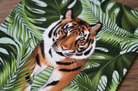 Tiger and Leaves Print