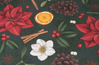 Botanical Christmas Green Wrapping Paper