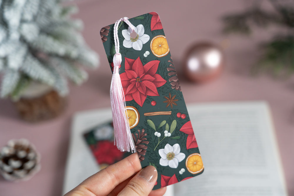 Green Christmas Pattern Bookmark