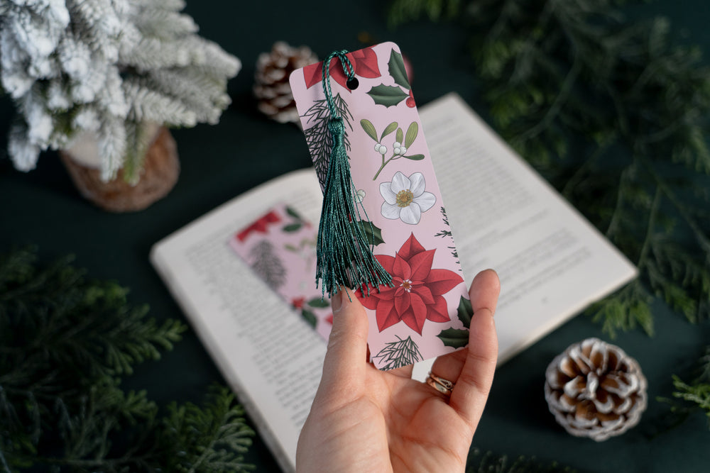 Pink Christmas Pattern Bookmark