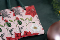 Botanical Christmas Pink Gift Tags