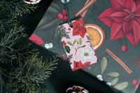 Botanical Christmas Pink Gift Tags