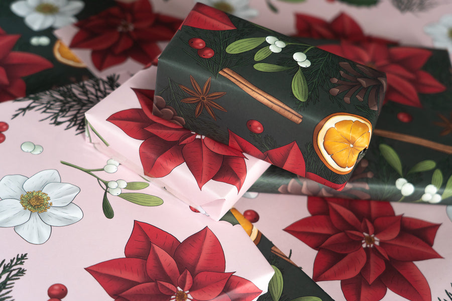 Green Christmas Wrapping Paper