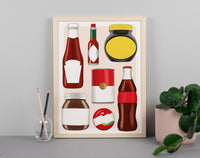 Popular Food Brands Art Print