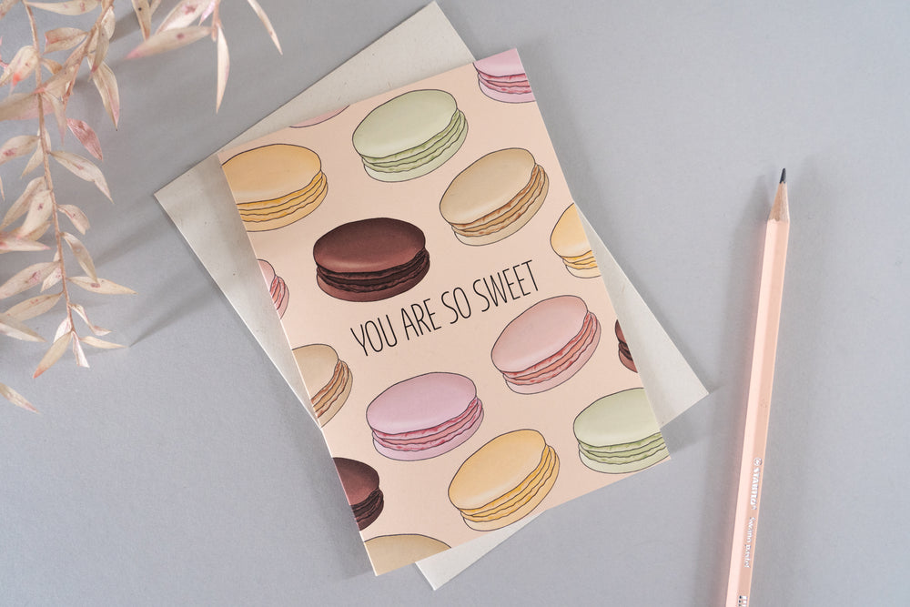 You Are Sweet Macaron Card