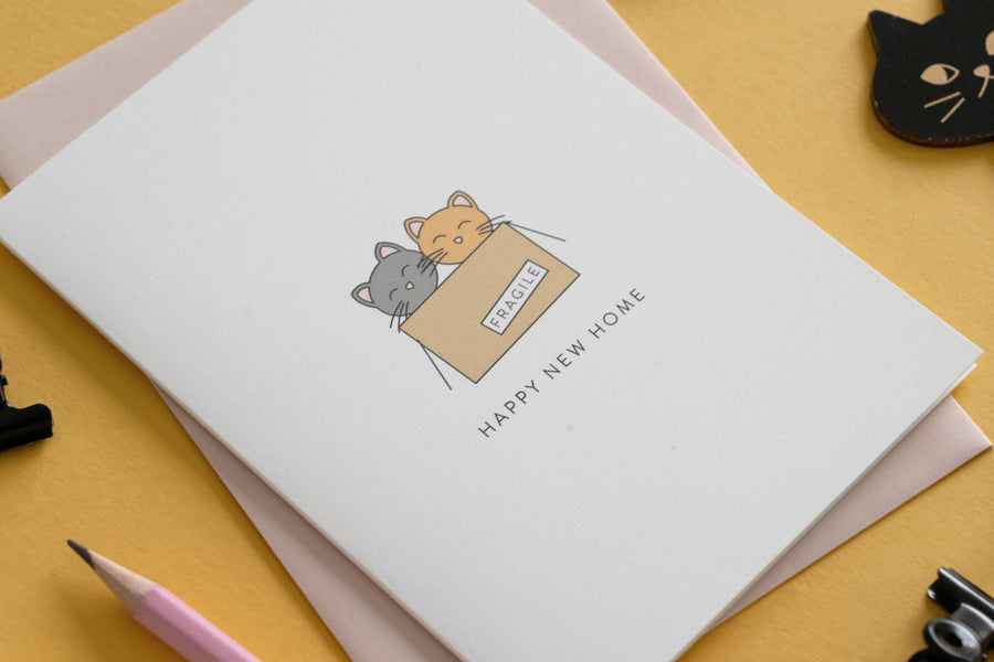 Cats Happy New Home Card